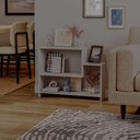 Ver imagem 1 de Rack Nicho Aparador Girona Branco para TV Sala Quarto Escritorio