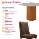 Ver imagem 7 de Mesa de Jantar Eloise 90 cm Tampo MDF Vidro Canto Copo com 4 Cadeiras Carolina