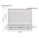 Ver imagem 4 de Painel Tv até 75" Sala Home Theater 215cm Rômulo Led Naturale/off White L04 - D'rossi