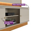 Ver imagem 5 de Painel Tv até 75" Sala Home Theater 215cm Rômulo Led Naturale/off White L04 - D'rossi