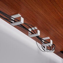 Suporte de Cabos: Liberdade para Sua Mesa! Kit com 8 Organizadores- Branco - 5