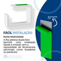 Suporte de Cabos: Liberdade para Sua Mesa! Kit com 8 Organizadores- Branco - 8
