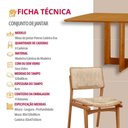 Ver imagem 6 de Mesa 120cm Laminado Barril com 4 Cadeiras Moderna Mobília Milano Imbuia Naturale
