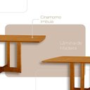 Ver imagem 2 de Mesa 120cm Laminado Barril com 4 Cadeiras Moderna Mobília Milano Imbuia Naturale