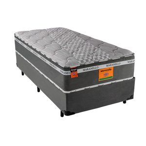 Cama Box com Colchão Solteiro Americano Molas Ensacadas Maranello Firme Fortezza 96x203
