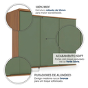 Ver imagem 5 de Armário de Cozinha Aéreo Modulado 100% MDF 3 Portas 120cm Princess Yescasa Freijó/Verde Sálvia