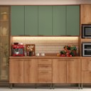 Ver imagem 2 de Cozinha 1 Aéreo 120 cm Princess Verde/Freijó/Sálvia