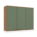 Ver imagem 2 de Armário de Cozinha Aéreo Modulado 100% MDF 3 Portas 120cm Princess Yescasa Freijó/Verde Sálvia