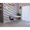 Ver imagem 1 de Conjunto de Mesa Dobrável Retrátil 1,40 Branco/Noronha Inox + 2 Cadeiras Eiffel Slim - Preto