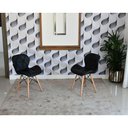 Ver imagem 3 de Conjunto de Mesa Dobrável Retrátil 1,40 Branco/Noronha Inox + 2 Cadeiras Eiffel Slim - Preto