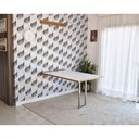 Ver imagem 5 de Conjunto de Mesa Dobrável Retrátil 1,40 Branco/Noronha Inox + 2 Cadeiras Eiffel Slim - Preto