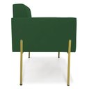 Ver imagem 3 de Poltrona Pé de Ferro Dourado para Sala Kit 2 Elisa Veludo Verde D03 - D'Rossi