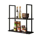 Ver imagem 1 de Prateleira Industrial Suspensa Parede Multifuncional Preto Aurora