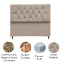 Ver imagem 4 de Cabeceira para Cama Box Estofada Solteiro 90 Cm Suede Madri:bege