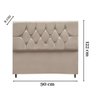 Cabeceira para Cama Box Estofada Solteiro 90 Cm Suede Madri:bege - 3
