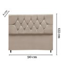 Ver imagem 3 de Cabeceira para Cama Box Estofada Solteiro 90 Cm Suede Madri:bege
