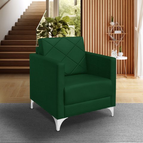 Poltrona Helena Decorativa Clinica e Recepção:verde