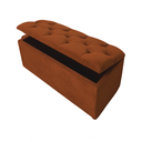 Ver imagem 1 de Bau Solteiro Capitonê Pé de Cama Decoração Guarda Objetivos - Terracota