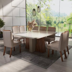 Sala de Jantar 135x135 8 Cadeiras Magic Bom Pastor