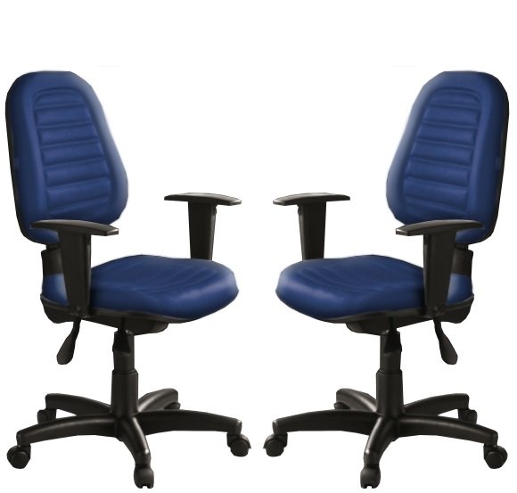 Kit com 2 Cadeiras de Escritório Internauta Premium martiflex AZUL