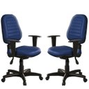 Ver imagem 1 de Kit com 2 Cadeiras de Escritório Internauta Premium martiflex AZUL
