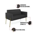 Ver imagem 3 de Sofá Namoradeira e 2 Poltronas Pé de Ferro Dourado Marisa Corino D03 - D'Rossi