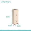 Ver imagem 2 de Jogo de Quarto Chiara 2 Portas Módulo Aéreo e Cama MDP Off White Phoenix Baby
