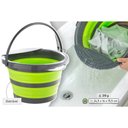 Ver imagem 2 de Balde Dobrável Silicone Multiuso Redondo com Escorredor 4 Litros
