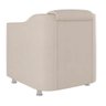Kit 2 Poltronas Decorativas Reforçada Consultório Sala Suede Cor:bege - 4
