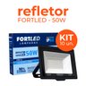 Kit 10 Refletores de Led 50w Fortled - 2