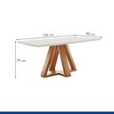 Ver imagem 7 de Conjunto de Jantar Kyra 4 Lugares Tampo Vidro Cadeiras Suede Bege 120cm Cel Móveis