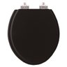 Assento Sanitário Poliester Soft Close Flamingo Preto - 1