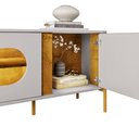 Ver imagem 7 de Rack para Sala de Estar Tv 75 Pol Orgânico Suy B02 Off White Naturalle - Lyam Decor