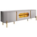 Ver imagem 1 de Rack para Sala de Estar Tv 75 Pol Orgânico Suy B02 Off White Naturalle - Lyam Decor