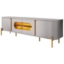 Ver imagem 6 de Rack para Sala de Estar Tv 75 Pol Orgânico Suy B02 Off White Naturalle - Lyam Decor
