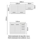 Ver imagem 4 de Armário de Cozinha Compacta 180cm Branco Agata Madesa 09