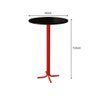 Conjunto Bistrô Mesa com 2 Banquetas Altas Morumbi Vermelho e Tampo Preto - Cor: Preto - 2