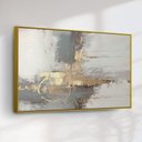 Ver imagem 3 de Quadro Decorativo Abstrato Cinza com Dourado