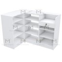 Ver imagem 3 de BALCÃO EM L 97CM ALTURA COM CAIXA TAMPO RETO M350.B MUNDI MOVEIS