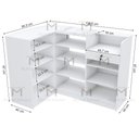 Ver imagem 2 de BALCÃO EM L 97CM ALTURA COM CAIXA TAMPO RETO M350.B MUNDI MOVEIS