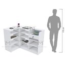 Ver imagem 5 de BALCÃO EM L 97CM ALTURA COM CAIXA TAMPO RETO M350.B MUNDI MOVEIS