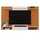 Ver imagem 6 de Painel Tv 70 Pol 215cm Bancada Suspensa Ethan D04 Freijó/off - Mpozenato