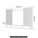 Ver imagem 5 de Painel Tv 70 Pol 215cm Bancada Suspensa Ethan D04 Freijó/off - Mpozenato