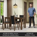 Ver imagem 4 de Conjunto Sala de Jantar Mesa Tampo de Vidro 4 Cadeiras Rustic/preto Suzy Madesa