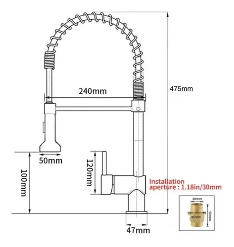 Torneira Gourmet Cozinha Monocomando 50cm Luxo:cromado - 4