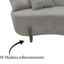 Ver mais imagens de Namoradeira Sofá Feijão Luna 130cm Orgânica Bouclé Cinza Claro