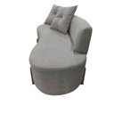 Ver imagem 5 de Namoradeira Sofá Feijão Luna 130cm Orgânica Bouclé Cinza Claro