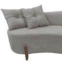 Ver imagem 7 de Namoradeira Sofá Feijão Luna 130cm Orgânica Bouclé Cinza Claro