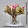 Arranjo Desidratado Centro de Mesa Flores Adoráveis Rosa e Verde + Vaso Plantô - 4