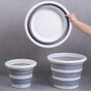 Ver imagem 6 de Kit lavanderia 2 baldes dobráveis 5L e 10L bacia 8L Simplo